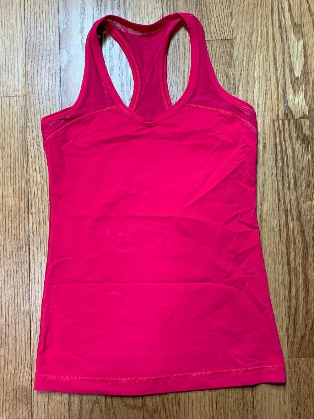Lululemon Vintage Mesh Racerback Tank Bright Pink Run Gym Size 4